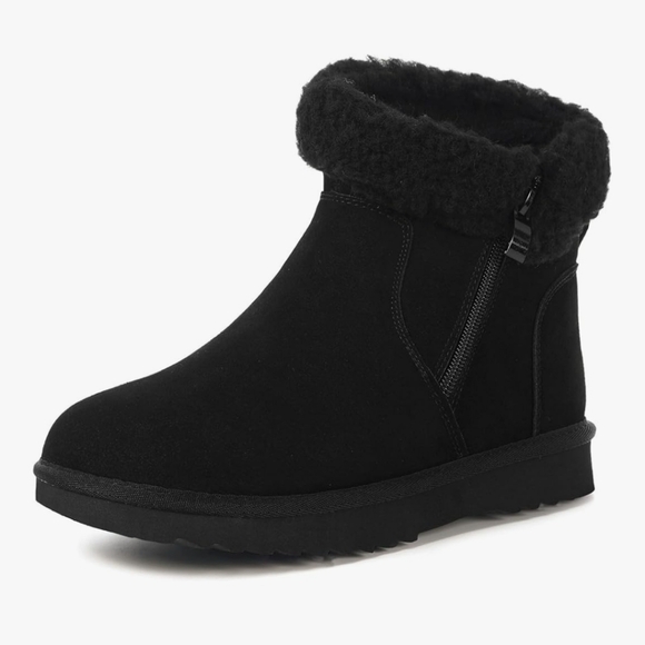 hsyooes Shoes - Snow Boots for Women Genuine Suede Leather